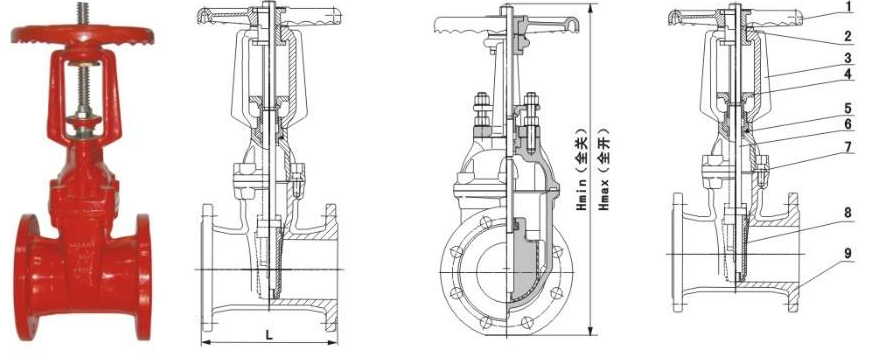 Z45X、Z41X消防专用信号闸阀结构图