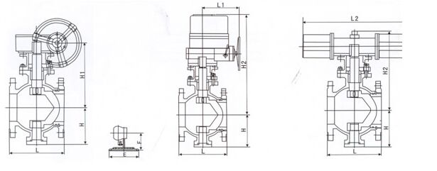 电动V型球阀结构图