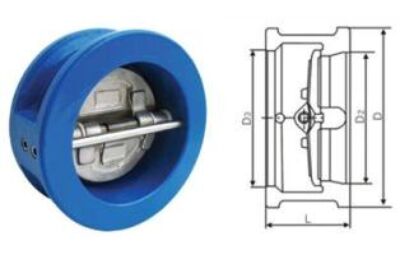 对夹式蝶型止回阀结构图: