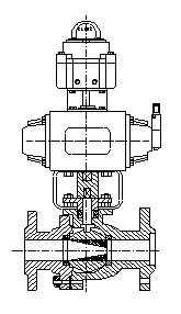 气动V型球阀