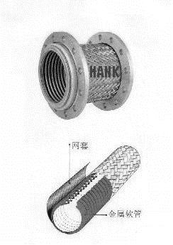 JINKOU不锈钢法兰波纹金属软接头