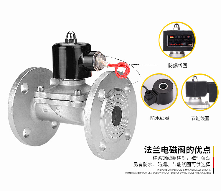 2W-32BF不锈钢法兰电磁阀