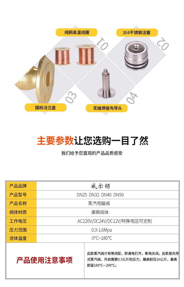 2L-25F先导式法兰蒸汽电磁阀零部件 2L-25F先导式法兰蒸汽电磁阀零部件