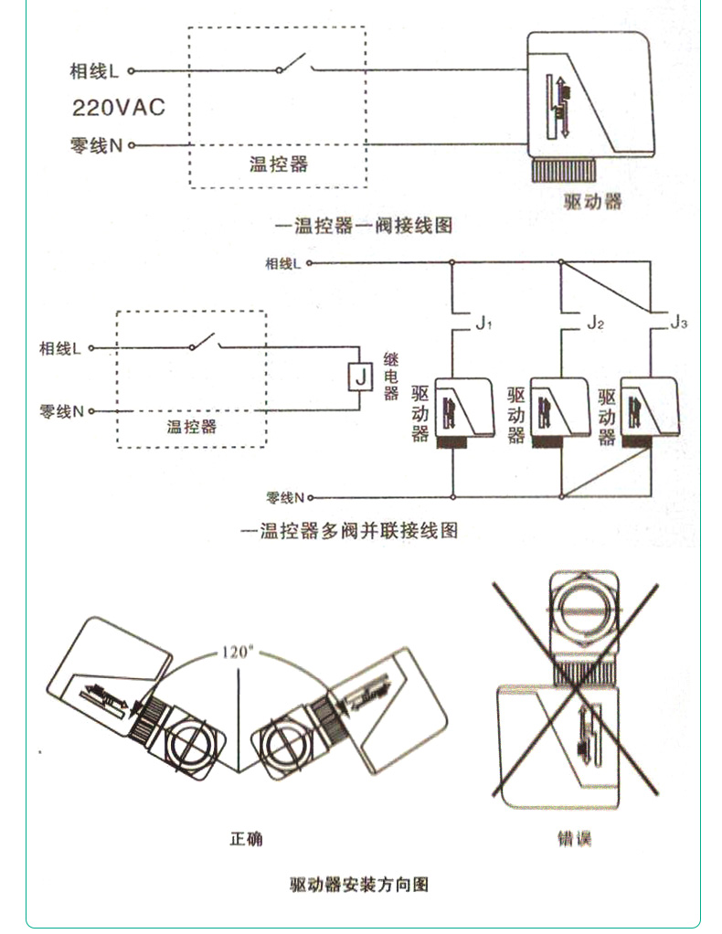  VA7010-8503电动二通阀接线图