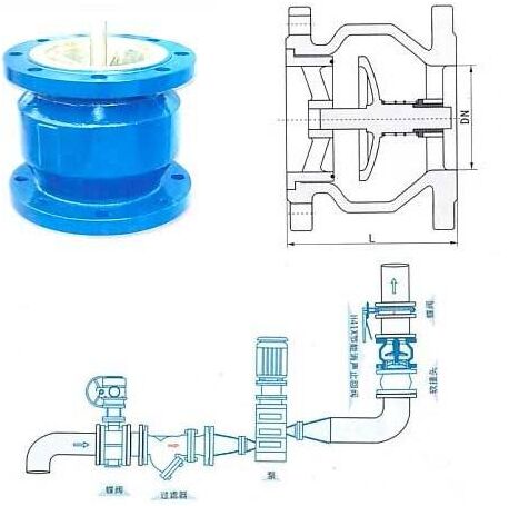 节能消声止回阀结构图