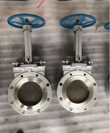 对夹式卸灰圆形刀型闸阀